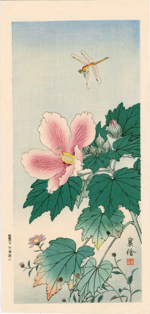 Jo Hashimoto - Dragonfly and Hibiscus (1 of 2)