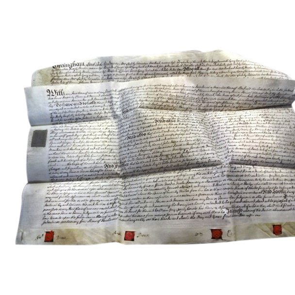 1775 English Vellum Indenture Stamps Seals Signed (1 of 4)