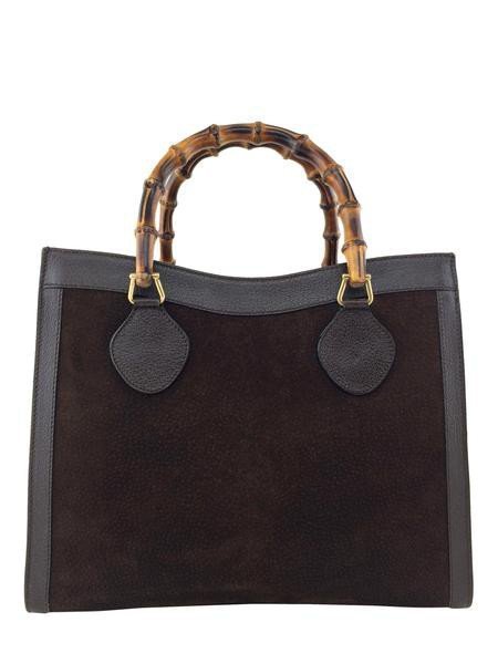 Gucci Vintage Suede Bamboo Top Handle Tote Bag (1 of 1)