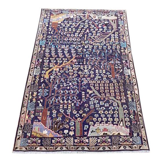 Tree of Life Design Heart Tribal Wool Rug, 4x6 (1 of 4)