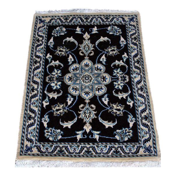 Silk Blend Persian Nain Wool Rug, 3x1 (1 of 4)