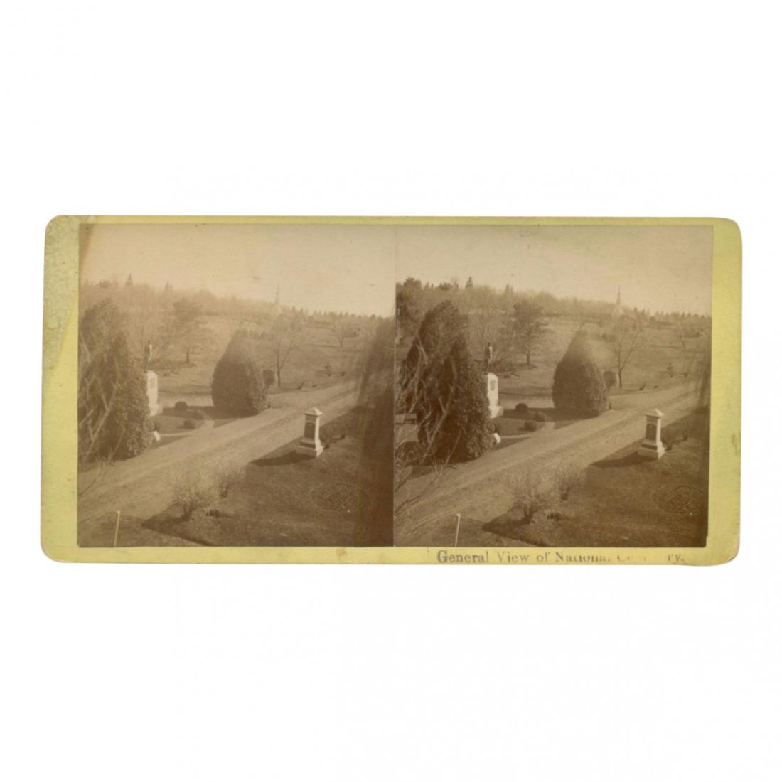 Civil War Stereoview: Veterans National Cemetery, 1880 (1 of 3)