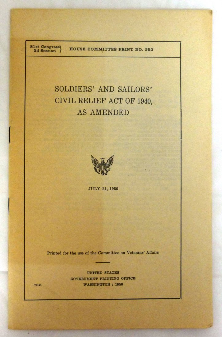 Soldiers' and Sailors' Civil Relief Act of 1940 (1 of 1)