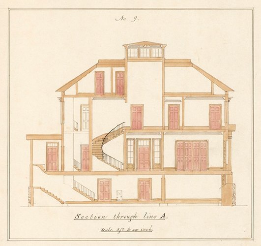 Section of a house in Chelsea, MA, 1860 (1 of 1)