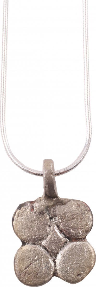 Silvered Bronze Viking Slave's Pendant, 850-1000 A.D. (1 of 2)