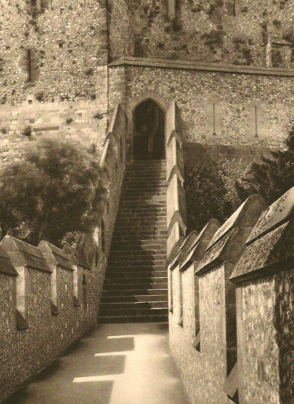 E.O. Hoppe: Entrance to Keep. Arundel Castle, Sussex (1 of 1)