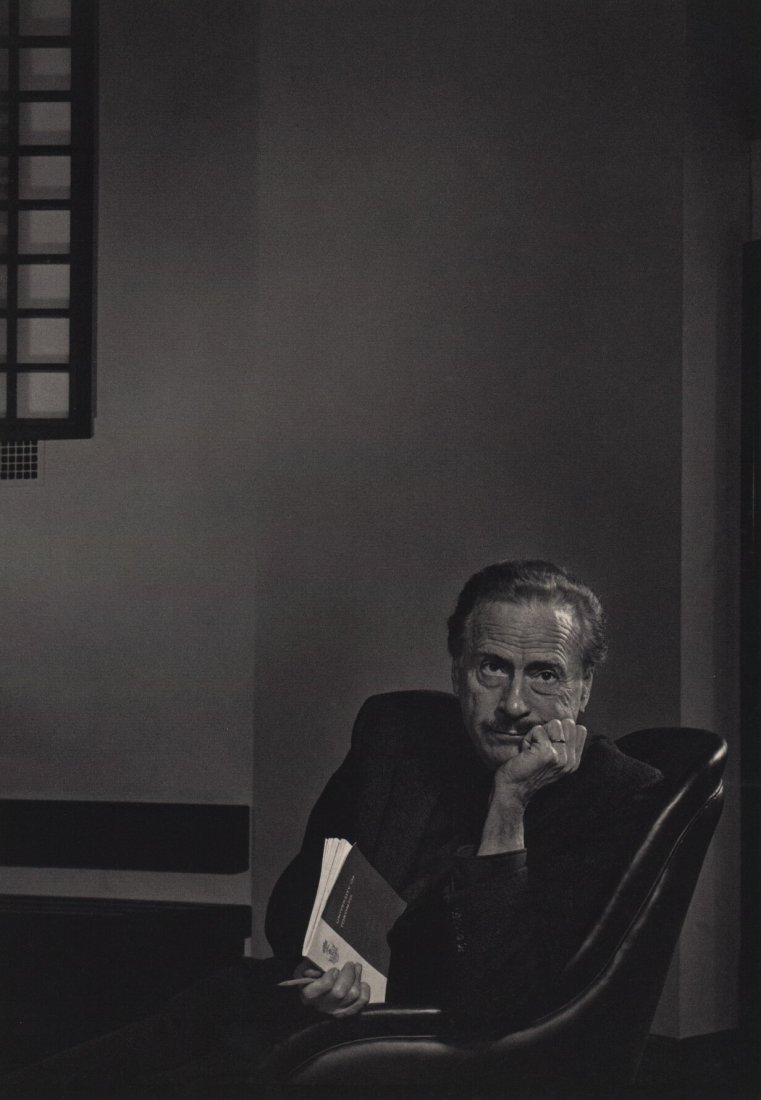 Yousuf Karsh: Marshall McLuhan: Medium: Vintage Sheet-fed Gravure Date: 1976 Printer: Roto-Sadag, Switzerland Image Size: 9 x 12 inches Yousuf Karsh was an Armenian-Canadian photographer, considered one of the greatest portrait phot