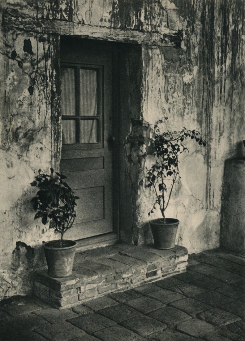 William Mortensen: Doorway San Juan Capistrano: Medium: Sheet-fed Gravure Date: 1937 Origin: New York Image Size: 10 x 13 inches William Mortensen was an American art photographer born in 1897 in Utah. He is primarily known for his Hollywood portra