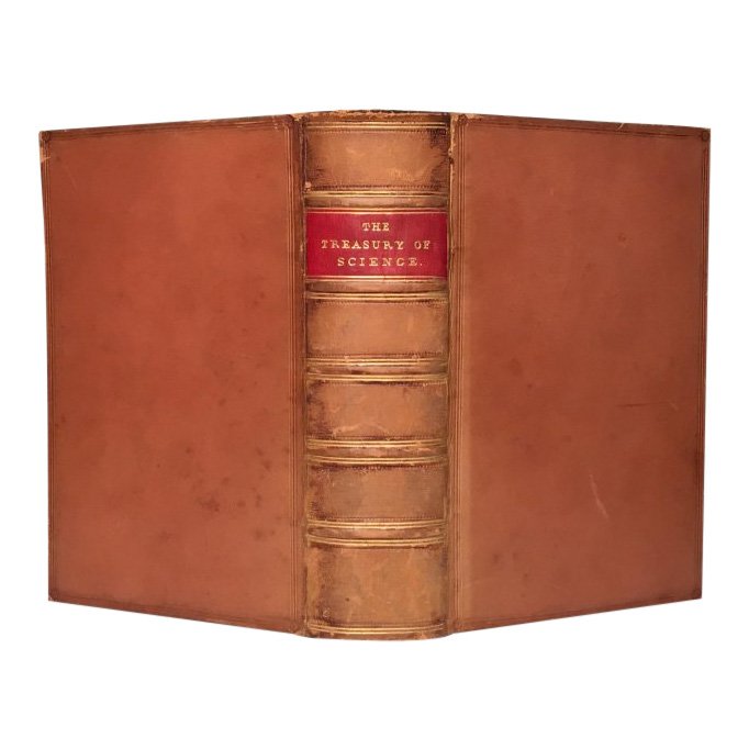 The Scientific and Literary Treasury, 1870: Book Title: The Scientific and Literary Treasury Authors: Samuel Maunder and James Yates Johnson Publisher: Longmans, Green & Co. Date: 1870 Size: 4.375 x 6.75 inches 820 pages Full light brown leathe
