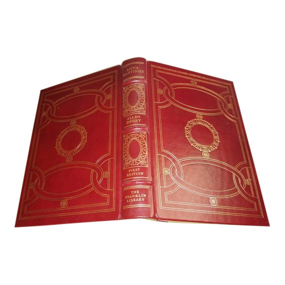 Lot of 5 American Novels: 1977-1978: Book Title: An American Prophet Author: Gerald Green Illustrator: Stan Hunter Publisher: The Franklin Library, PA Part of the First Edition Society series Date: 1977 Brown leather binding with gilt de