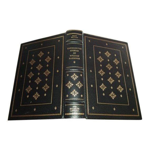 Lot of 4 Books of Stories: Faulkner, Maupassant, Mann: Book Title: Uncollected Stories of William Faulkner Editor: Joseph Blotner Publisher: The Franklin Library, PA Date: 1979 Limited edition Part of the First Edition Society series Black leather binding