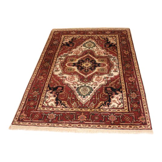 Rare Colored Wool Serapi Area Rug, 4x6 (1 of 9)