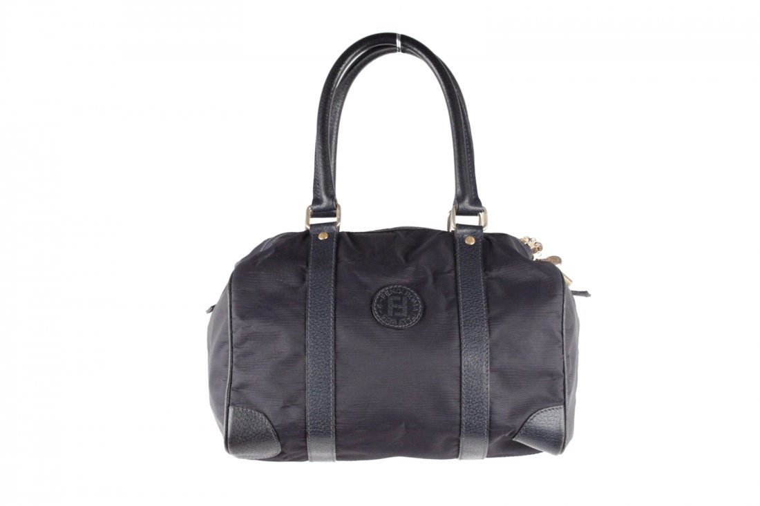 Fendi Vintage Navy Canvas Bag (1 of 8)