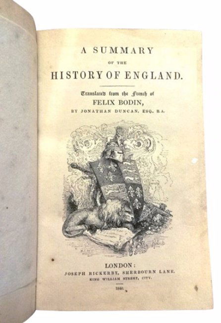 A Summary of the History of England, 1840 (1 of 2)