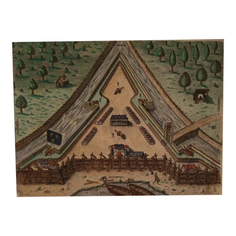 Fort Caroline, Theodore de Bry 16th C (1 of 1)