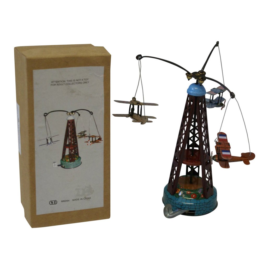 Flying Airplanes Tin Wind-Up Carousel (1 of 1)