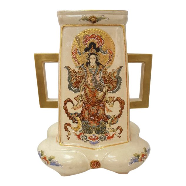 Japanese Satsuma Handpainted Porcelain Vase, 19th Cent (1 of 7)