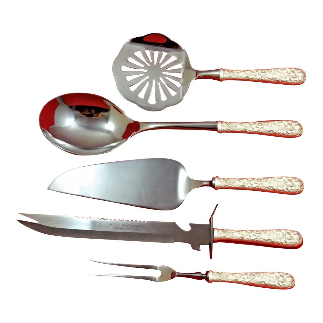 Repousse by Kirk Sterling Holiday Serving Set, 5 Piece (1 of 1)