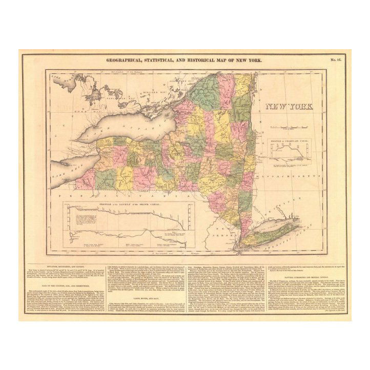 Statistical & Historical Map of New York 1827 (1 of 1)