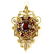 14K Vintage Yellow Gold Garnet Vintage Pendant