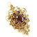 14K Vintage Yellow Gold Garnet Vintage Pendant - 2