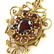 14K Vintage Yellow Gold Garnet Vintage Pendant - 4