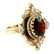 Vintage 14K Yellow Gold Garnet & Diamond Ring, 3.23 ctw