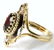 Vintage 14K Yellow Gold Garnet & Diamond Ring, 3.23 ctw - 2