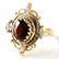 Vintage 14K Yellow Gold Garnet & Diamond Ring, 3.23 ctw - 4
