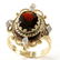 Vintage 14K Yellow Gold Garnet & Diamond Ring, 3.23 ctw - 5