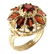 Estate 14K Yellow Gold Garnet Cocktail Ring, 3.50 ctw