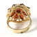 Estate 14K Yellow Gold Garnet Cocktail Ring, 3.50 ctw - 3