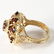 Estate 14K Yellow Gold Garnet Cocktail Ring, 3.50 ctw - 4