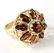 Estate 14K Yellow Gold Garnet Cocktail Ring, 3.50 ctw - 6