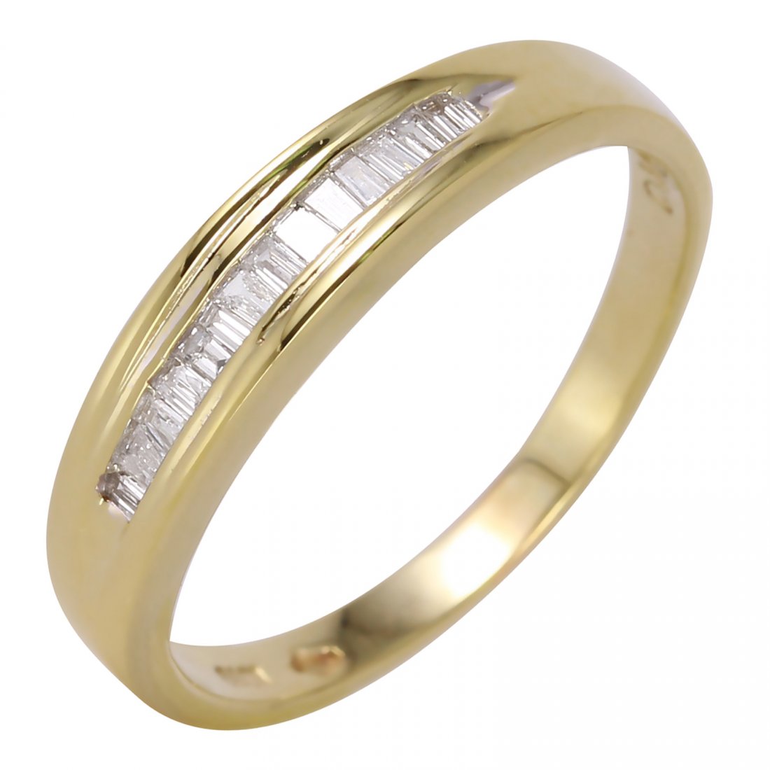 14K Yellow Gold Diamond Wedding Band, 0.25 ctw (1 of 2)