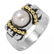 Lagos: 18K Gold Sterling Silver Pearl Ring