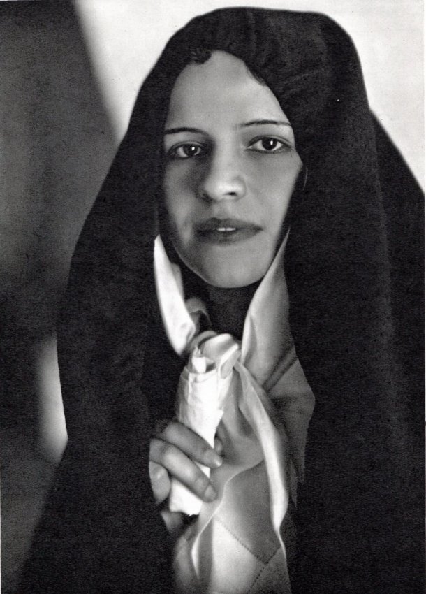 Jose Ortiz Echague: Veiled Woman Puebla de Guzman: Title: Veiled Woman Puebla de Guzman Artist: Jose Ortiz Echague Date: 1963 Medium: Sheet-fed Gravure Printer: Talleres Graficos Arte S.A, Spanish Image Size: 6 x 8 inches Jose Ortiz Echague was a Span