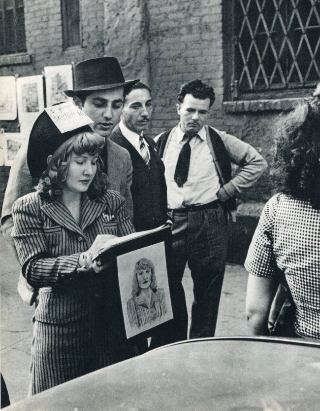 Andreas Feininger: Sketch Artist: Title: Sketch Artist Artist: Andreas Feininger Date: 1958 Printer: Heibonsha Publishers, Japan Medium: Sheet-fed Copperplate Gravure Image Size: 7 x 9 inches Andreas Feininger (1906 - 1999) was a Pari