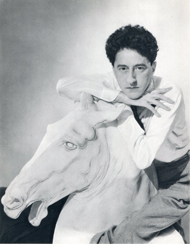 George Hoyningen-Huene: Poet Jean Cocteau: Title: Poet Jean Cocteau Artist: George Hoyningen-Huene Medium: Vintage Sheet-fed Gravure Date: 1932 Printer: La Neogravure, France Image Size: 7.5 x 9.5 inches George Hoyningen-Huene was an important
