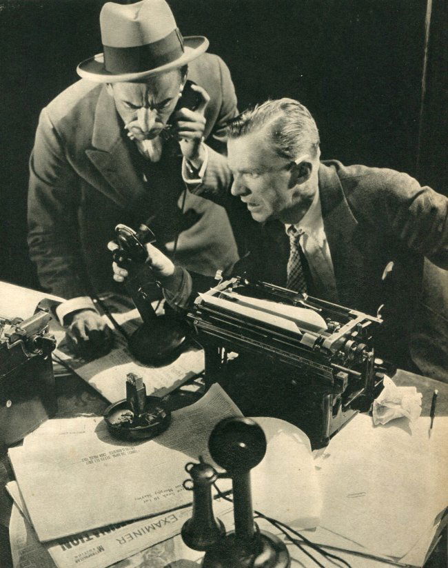 Edward Steichen: Newsroom: Title: Newsroom Artist: Edward Steichen Medium: Vintage Sheet-fed Gravure Date: 1930 Printer: La Neogravure, France Image Size: 7.5 x 9 inches Edward Steichen was born in Luxembourg but is best known