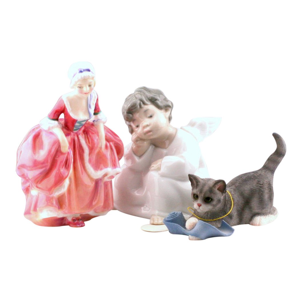 Lot of 3 Figurines: Royal Doulton, Lladro, Fraser (1 of 6)