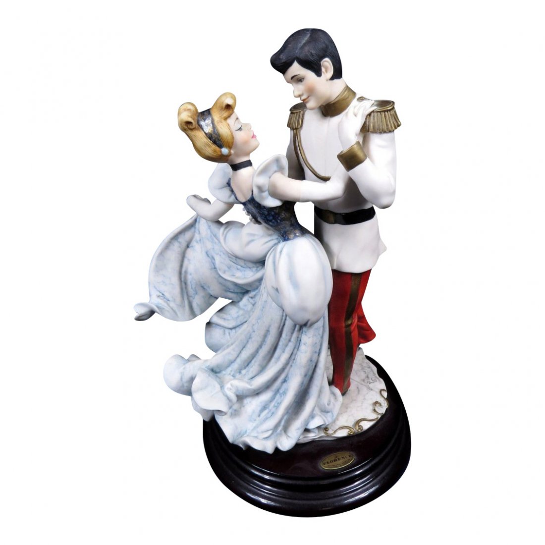 Giuseppe Armani Cinderella and Prince Figurine: Figurine Title: Cinderella and Prince Maker: Giuseppe Armani Size: 12.5 high x 8.45 x 7.25 inches Limited Edition: 458/1000 Reference #: 0107C Comes with box, framed certificate, a signed Disney Certi