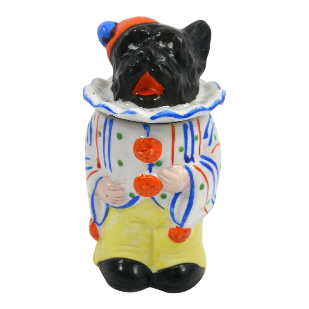 Porcelain Scottish Terrier Singing Clown Jar (1 of 8)