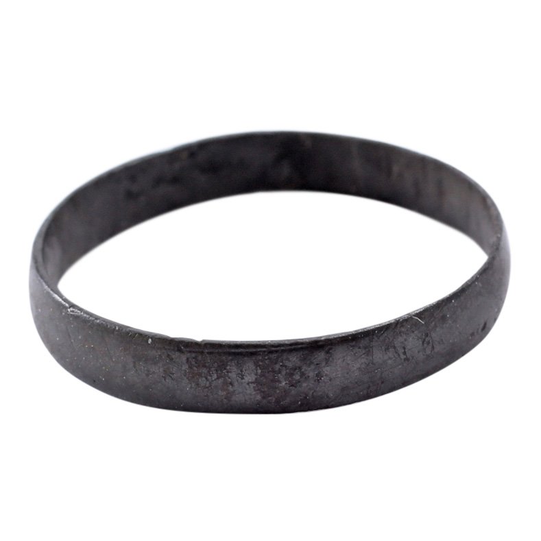 Viking Woman's Wedding Ring 9-10th C: Item: Viking Woman's Wedding Ring Date: 800-900 A.D. Material: Bronze, originally gold or silver plated Size: 5 1/2 Rings were exchanged at Viking weddings, on the pommel of the groom's sword and worn