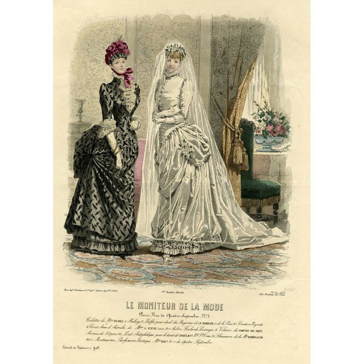 絵画 LE MONITEUR DE LA MODE 予約販売 Design Fashion Art, Antique French Mode, la de