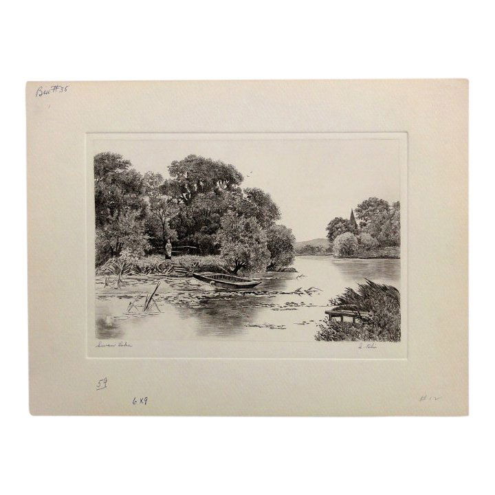 I. Blis: Swan Lake Etching - Signed, 1930 (1 of 5)