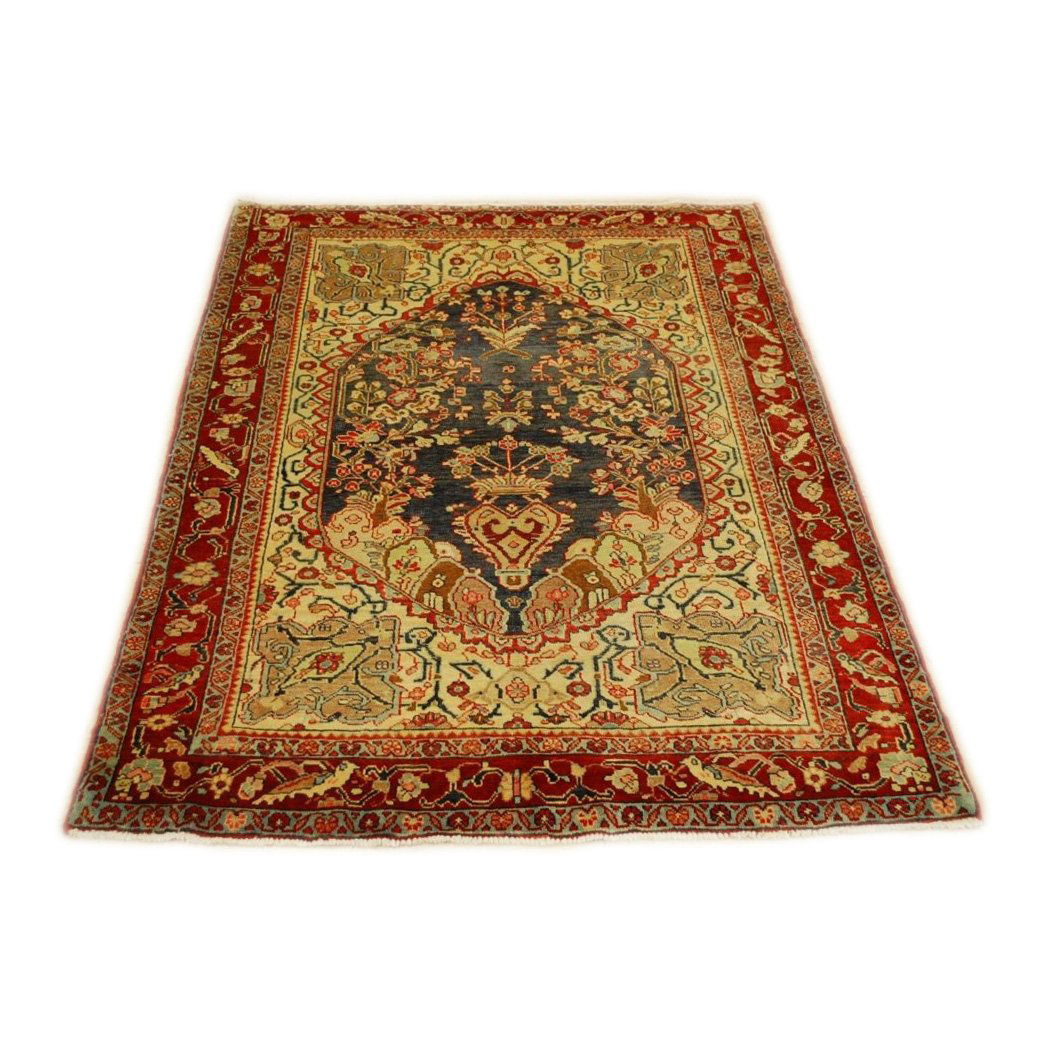 Antique Persian Sarouk Ferahan Prayer Rug 3.8x5.4 (1 of 10)