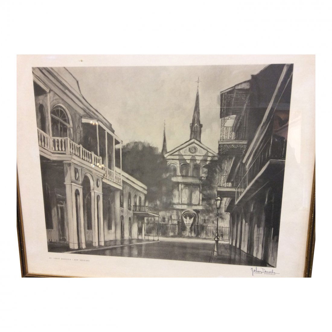 John Donnels: Print of St. Louis Basilica, 1960's (1 of 5)