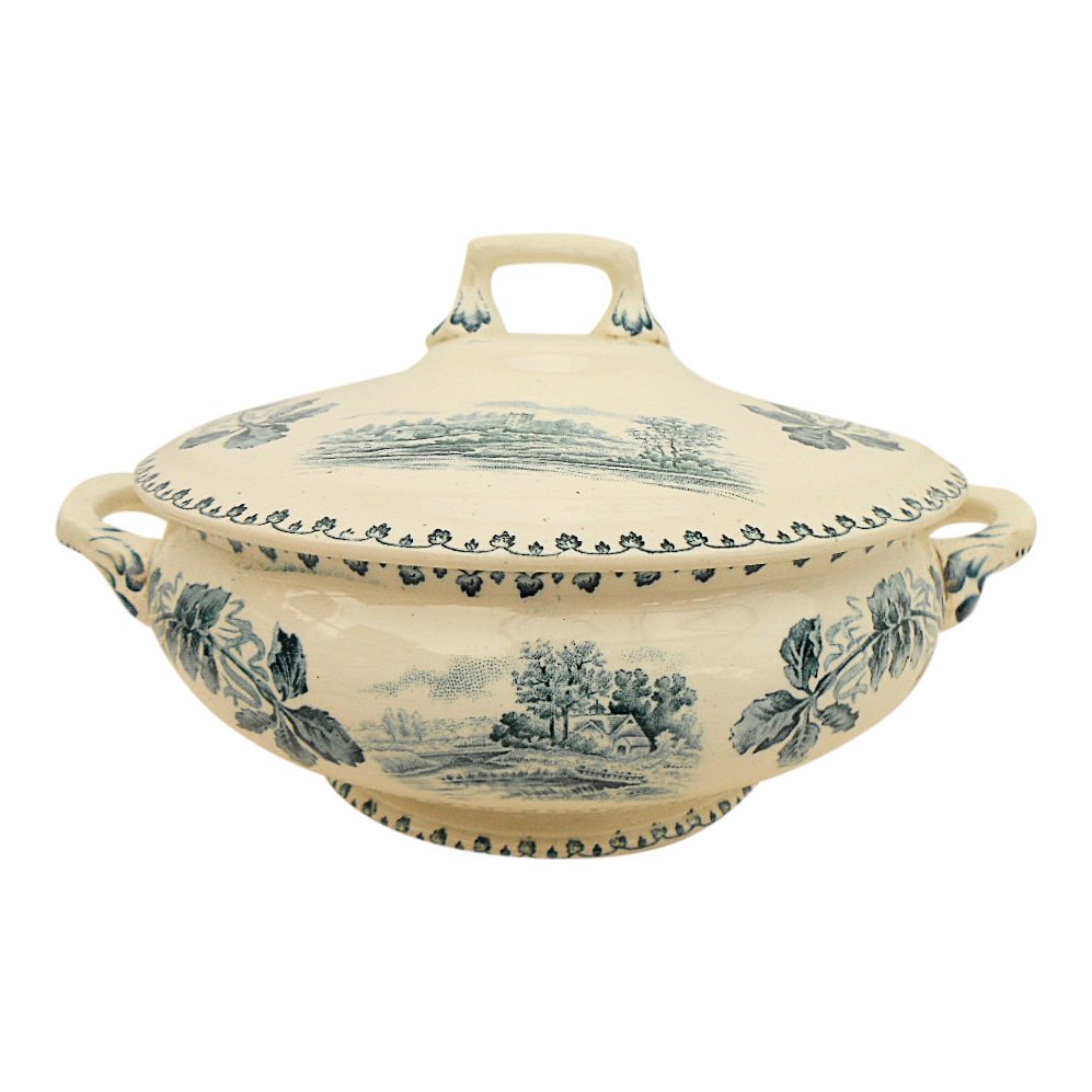 French Antique Bocage Terre de Fer Ironstone Tureen (1 of 5)