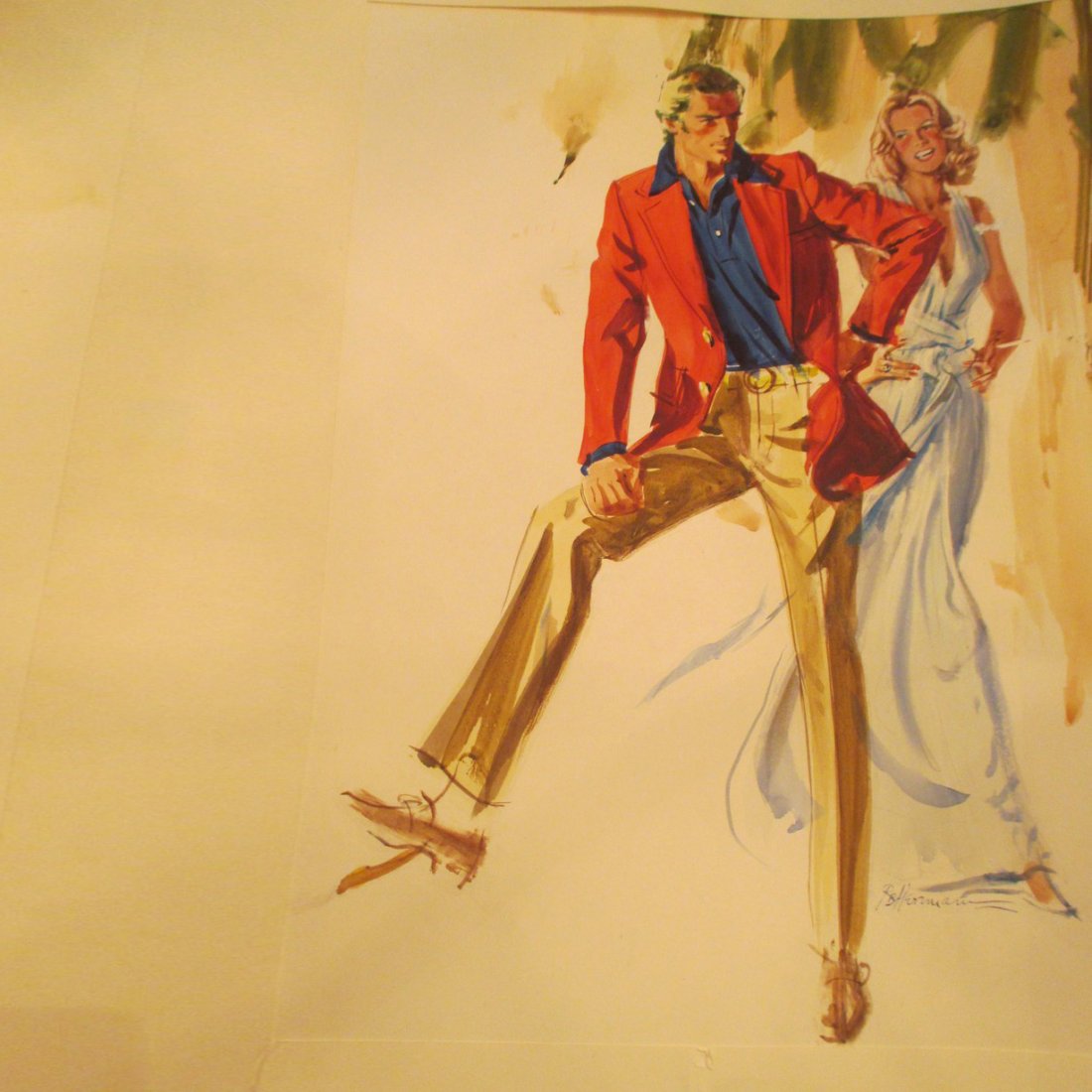 R & B Herrmaun: Red Jacket Tan Slacks (1 of 1)